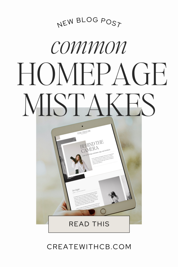 Common Homepage Mistakes Cover Page